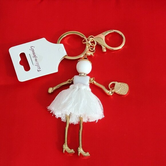 Fashion Jewelry Moveable Lady Purse Charm Keychain - Picture 3 of 8